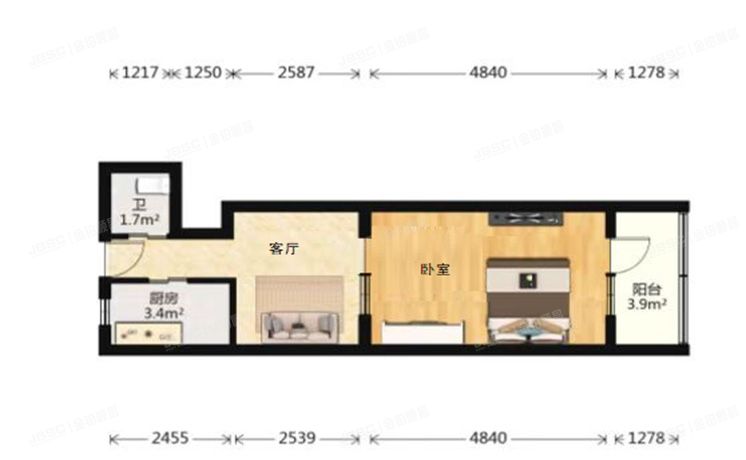 东城区 东四块玉北街1号楼3层304 房改房