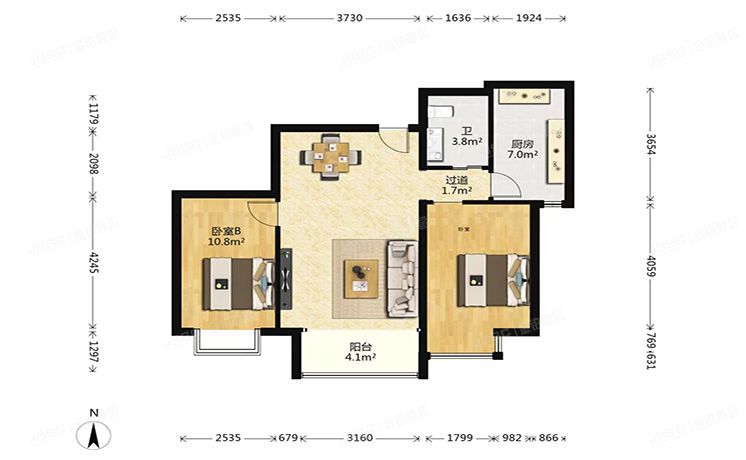 丰台区 紫芳园三区2号楼3层2单元303号