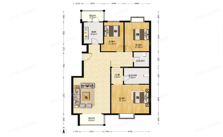 朝阳区 丽都东镇201号楼7层5单元701
