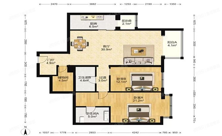 丰台区 怡海花园恒丰园10号楼22层2205