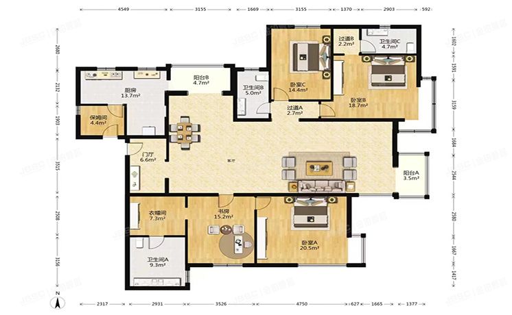 丰台区 怡海花园恒泰园6号楼22层2203