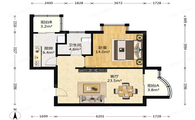 朝阳区 东环18公寓22号楼6层1门603