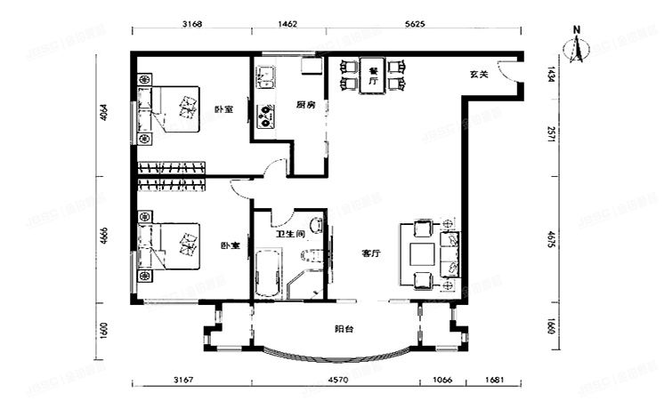 朝阳区 保利金泉308号23层2303