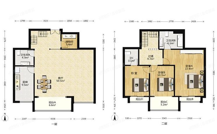 丰台区 紫芳园二区4号楼5层2单元502及+3车位
