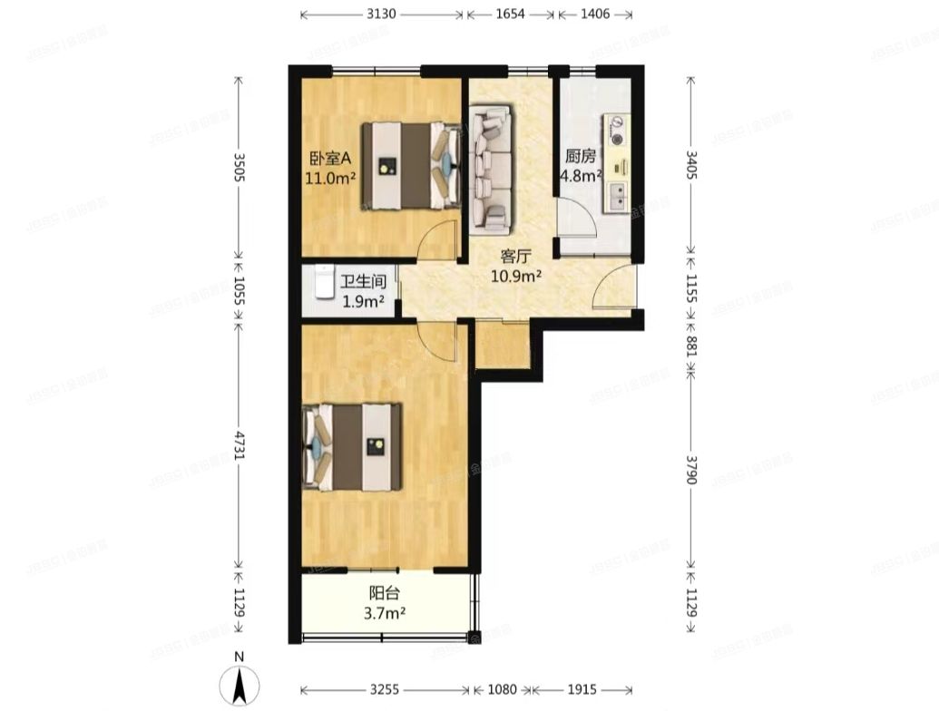 朝阳区 高家园三区3号楼3层2门27