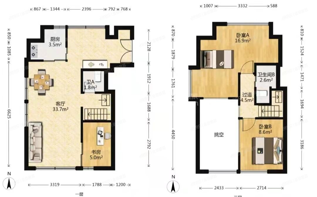 大兴区 万科天地2号楼9层2单元908 办公loft
