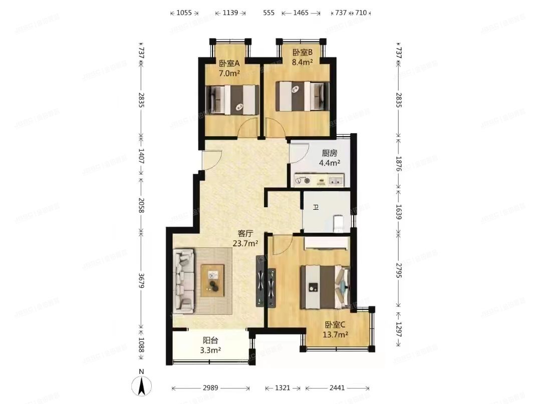 房山区 原香漫谷11号楼16层1单元1601