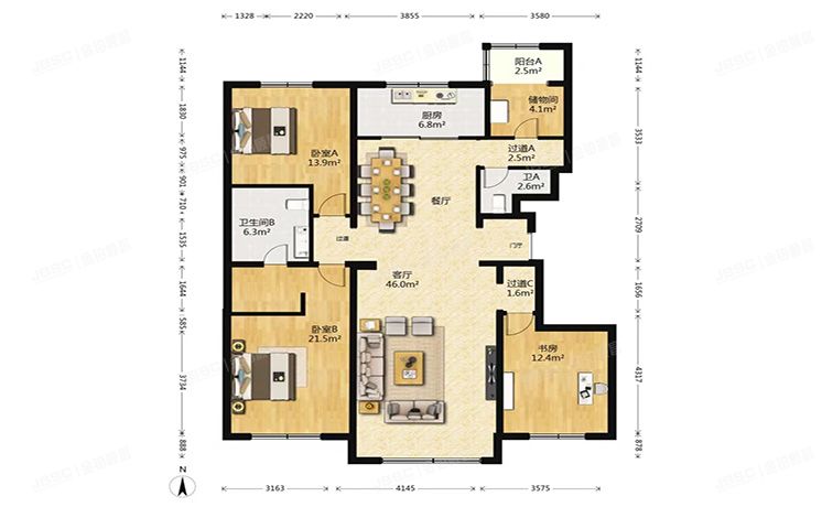丰台区 万科紫台7号楼3单元502室