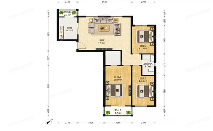 大兴区 宏大南园3号楼1单元1001室