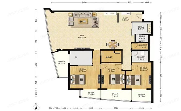 朝阳区 旺座中心1号楼26层2916