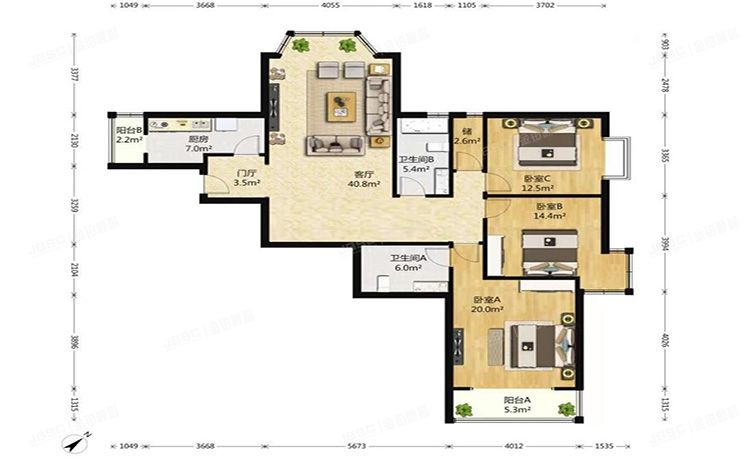 丰台区 怡海花园富润园2号楼8层810号