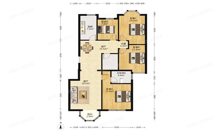 朝阳区 中海城圣朝菲4号楼3层3单元302