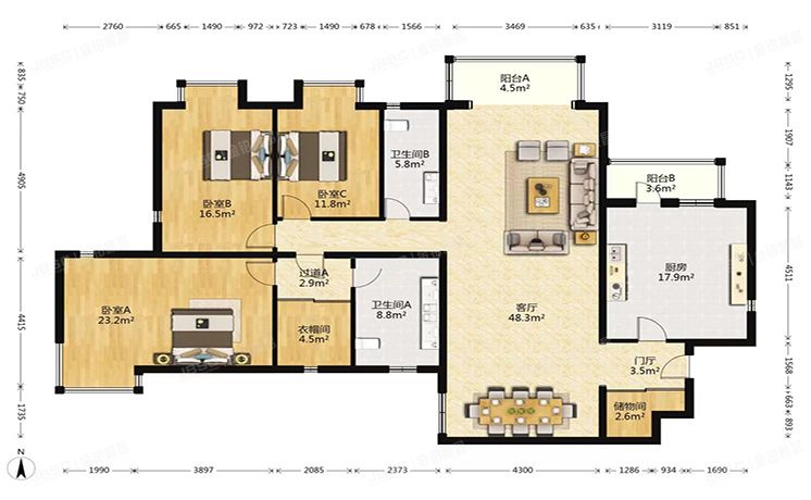 丰台区 怡海花园恒泰园5号楼17层1704