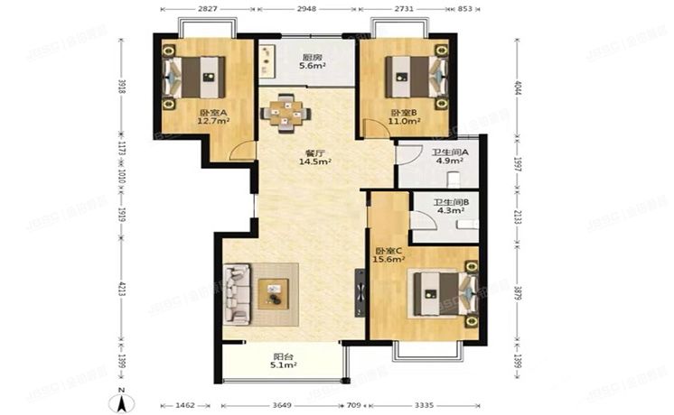 通州区 永顺南里201号楼11层5单元1101（在水一方）