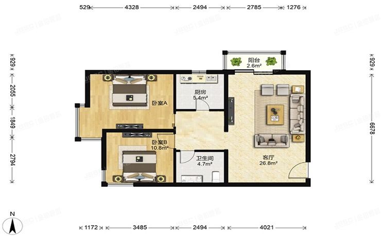 丰台区 西马金润13号楼5层6-505