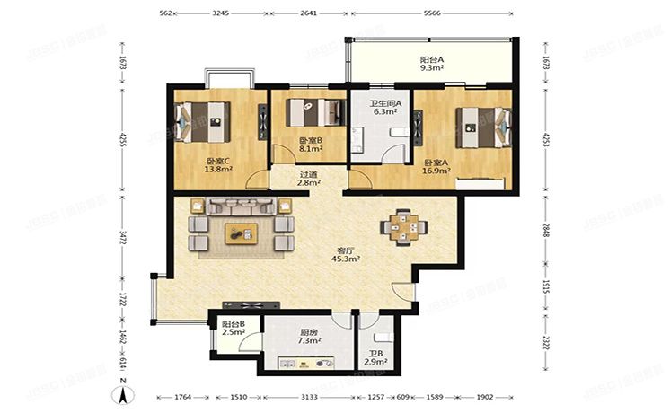 东城区 中景濠庭20层西座2002