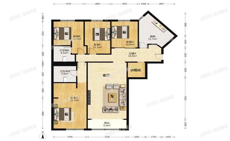 朝阳区 凤凰城A座23层2605室