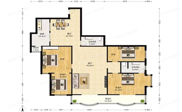 海淀区 华盛家园9号楼10层1007