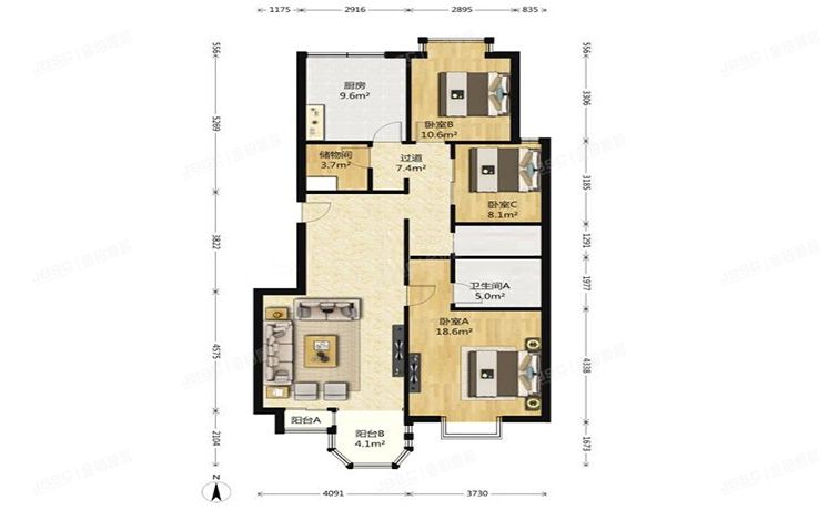 丰台区 珠江骏景北区31号楼8层801