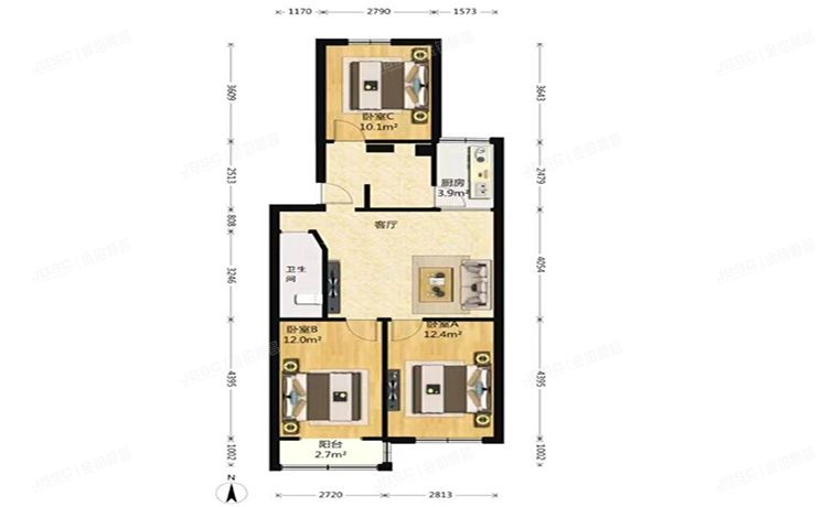 西城区 新风南里13号楼4层8门401