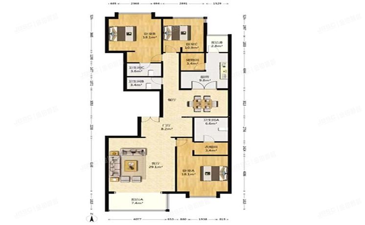 朝阳区 富力爱丁堡公馆2号楼10层G单元G-1101