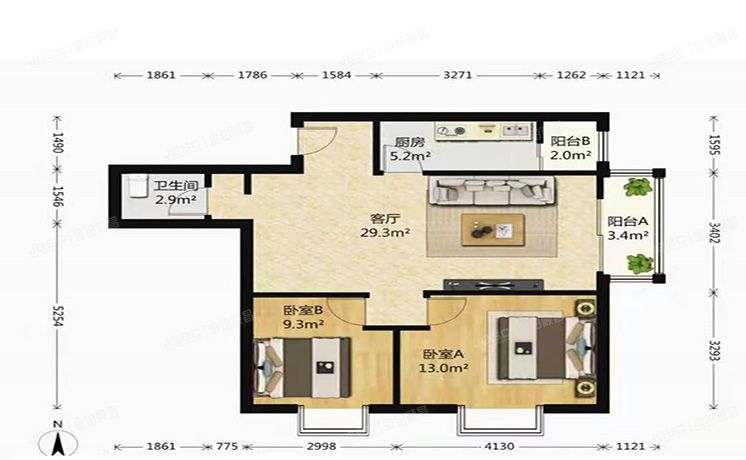 房山区 加州水郡180号14层1402