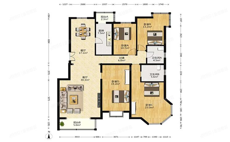 顺义区 蓝海苑7号楼7层1单元701