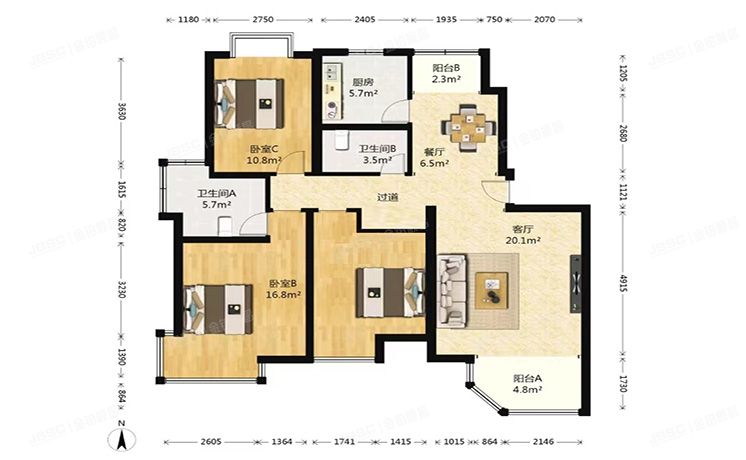 通州区 DBC加州小镇111号楼2层4-202