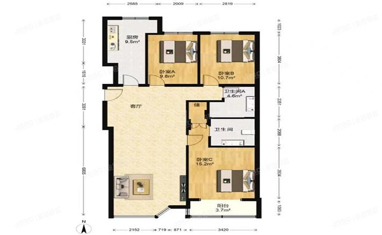 朝阳区 金港国际3号楼6单元101