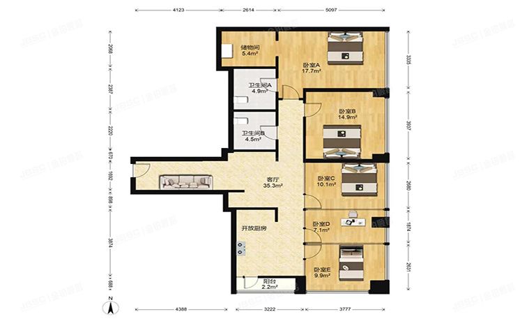 朝阳区 建外SOHO东区3号楼18层1803号