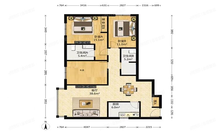 海淀区 锋尚国际3号楼1304号