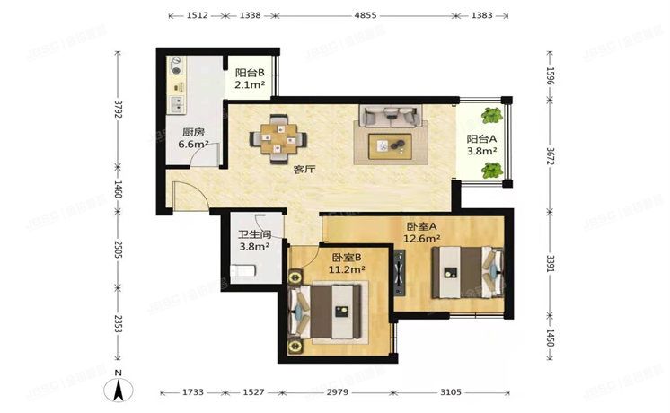房山区 佳世苑15号8层802