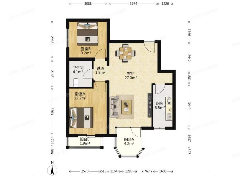 朝阳区 珠江罗马嘉园西区42号楼4层403