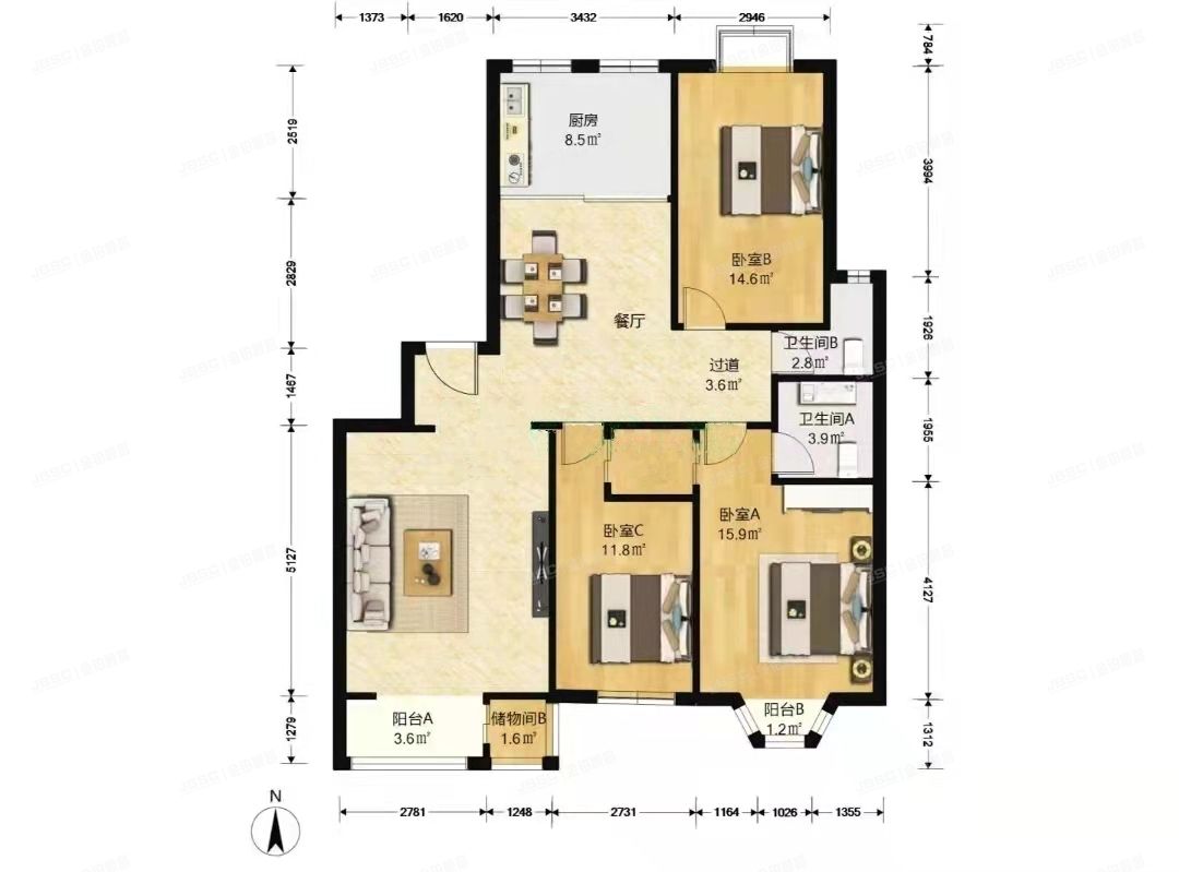 房山区 长阳镇大宁山庄三区8号楼4层3-402