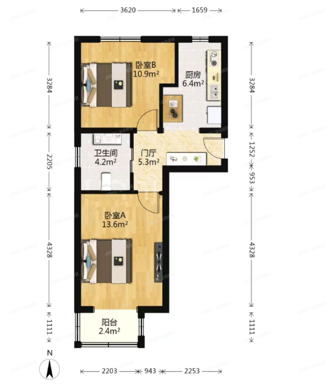 丰台区 丰泽家园3号楼28层3单元2806 经适房