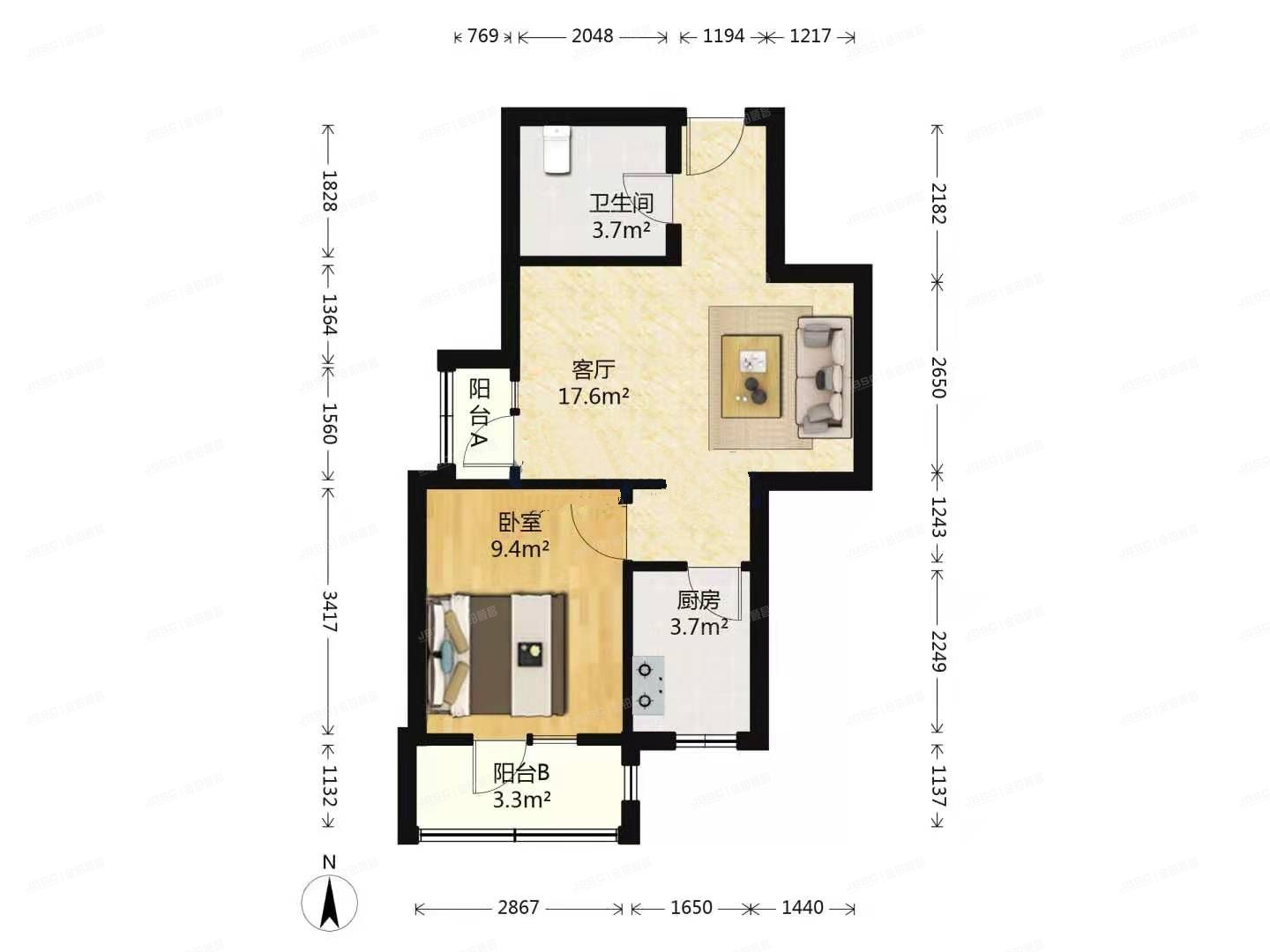门头沟区 惠民家园二区25号楼2单元703室