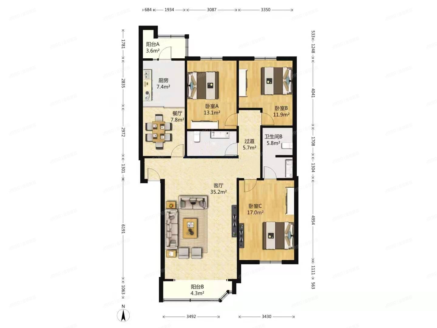 房山区 良乡北潞芳家园13号楼5层4-502  经适房