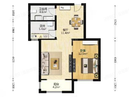 怀柔区 世嘉光织谷27号楼4层2单元403