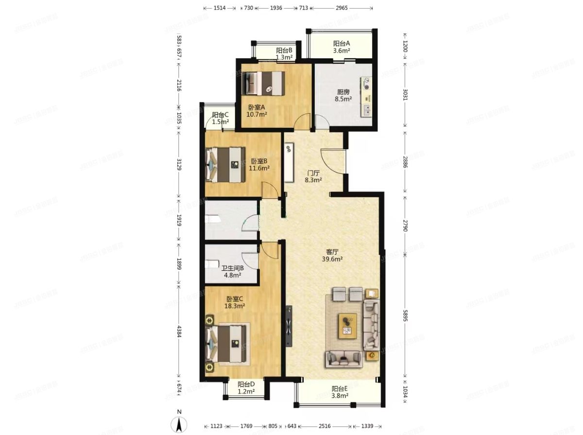 朝阳区 金都杭城小区107号楼11层2单元1101室