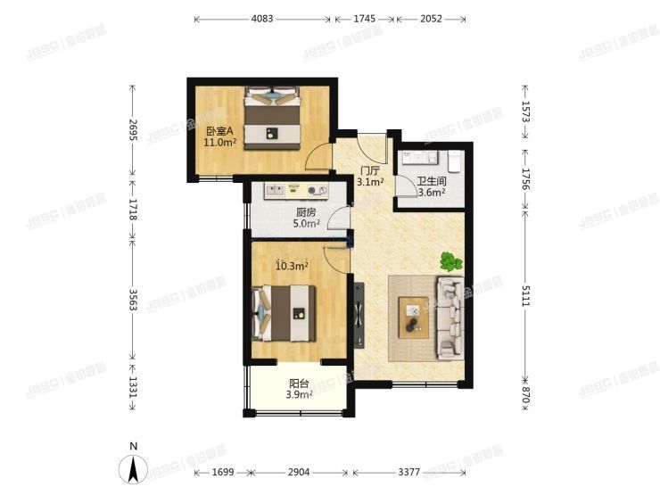 丰台区 同馨家园3号楼10层5单元1003