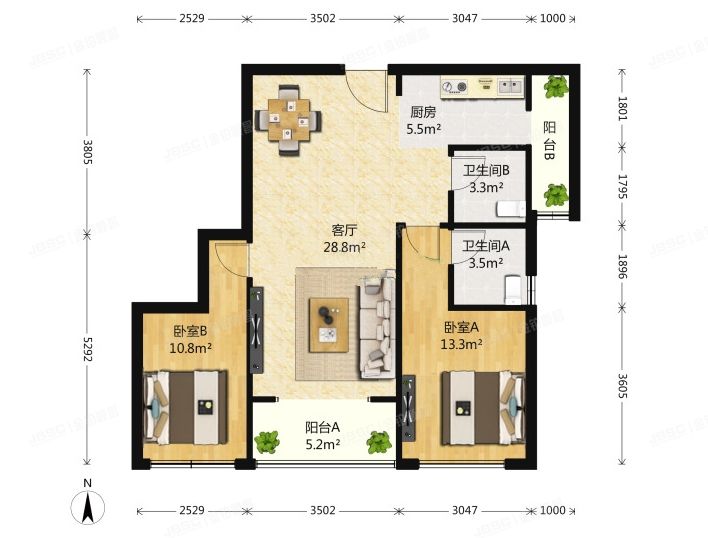 朝阳区 天居园6号楼15层1505