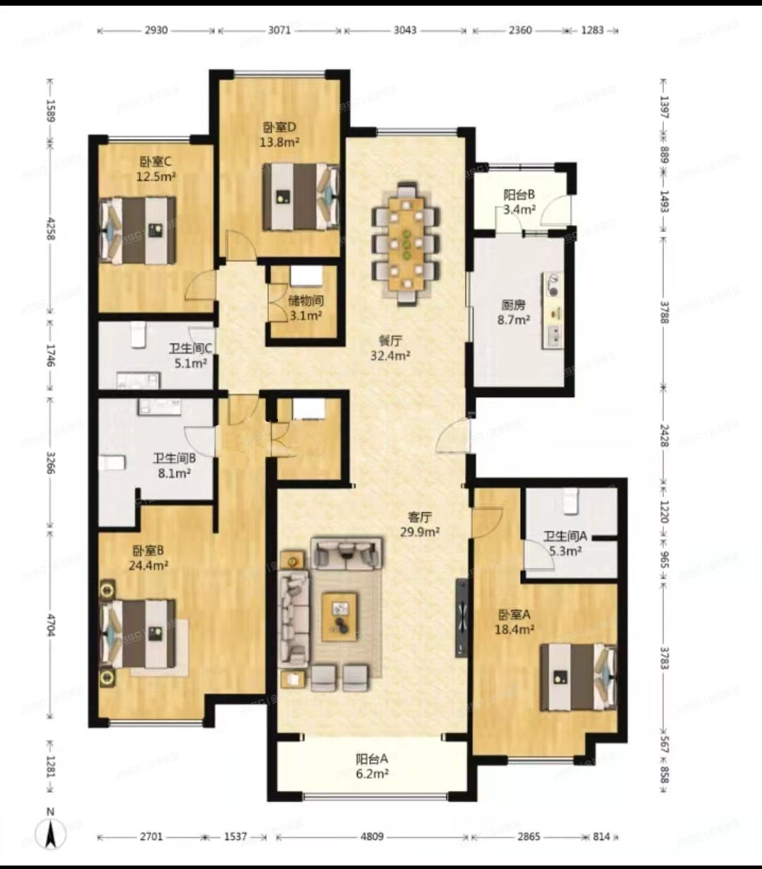 大兴区 华润公元九里11号楼5层3单元601+车位