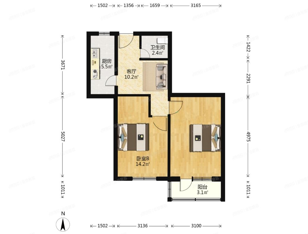 西城区 槐柏树街3号楼7层7-703
