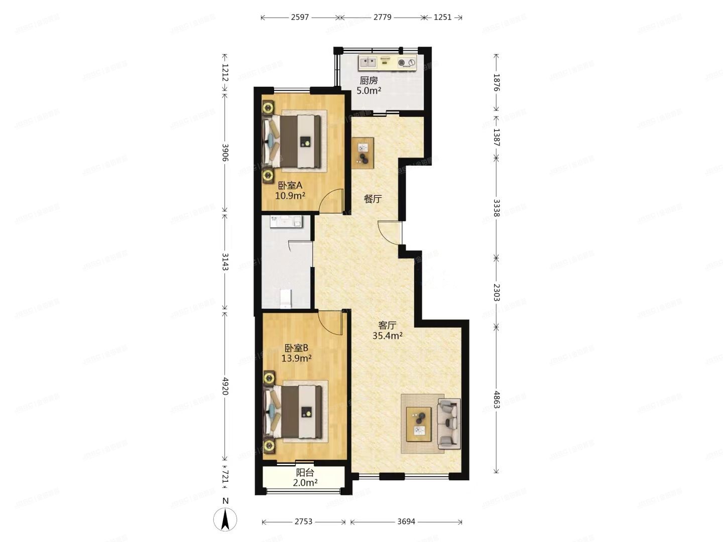 朝阳区 沿海赛洛城414号楼7层2单元702室
