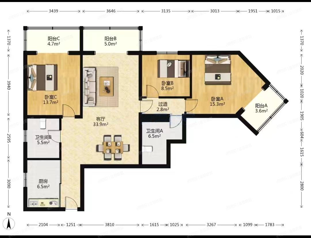 海淀区 太月园8号楼22层2210