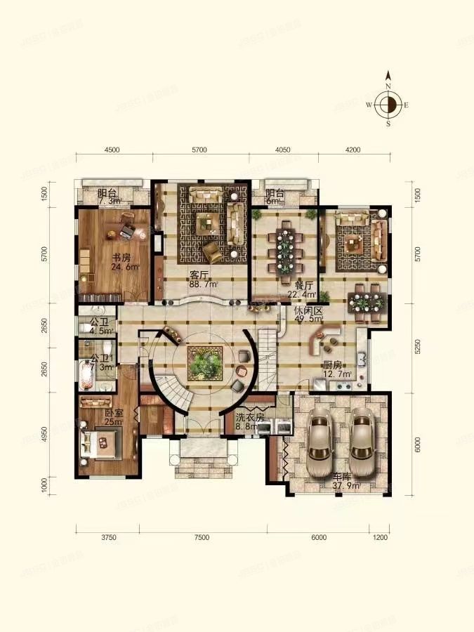 顺义区 优山美地二区89号楼-1至2层89（1156号楼）别墅