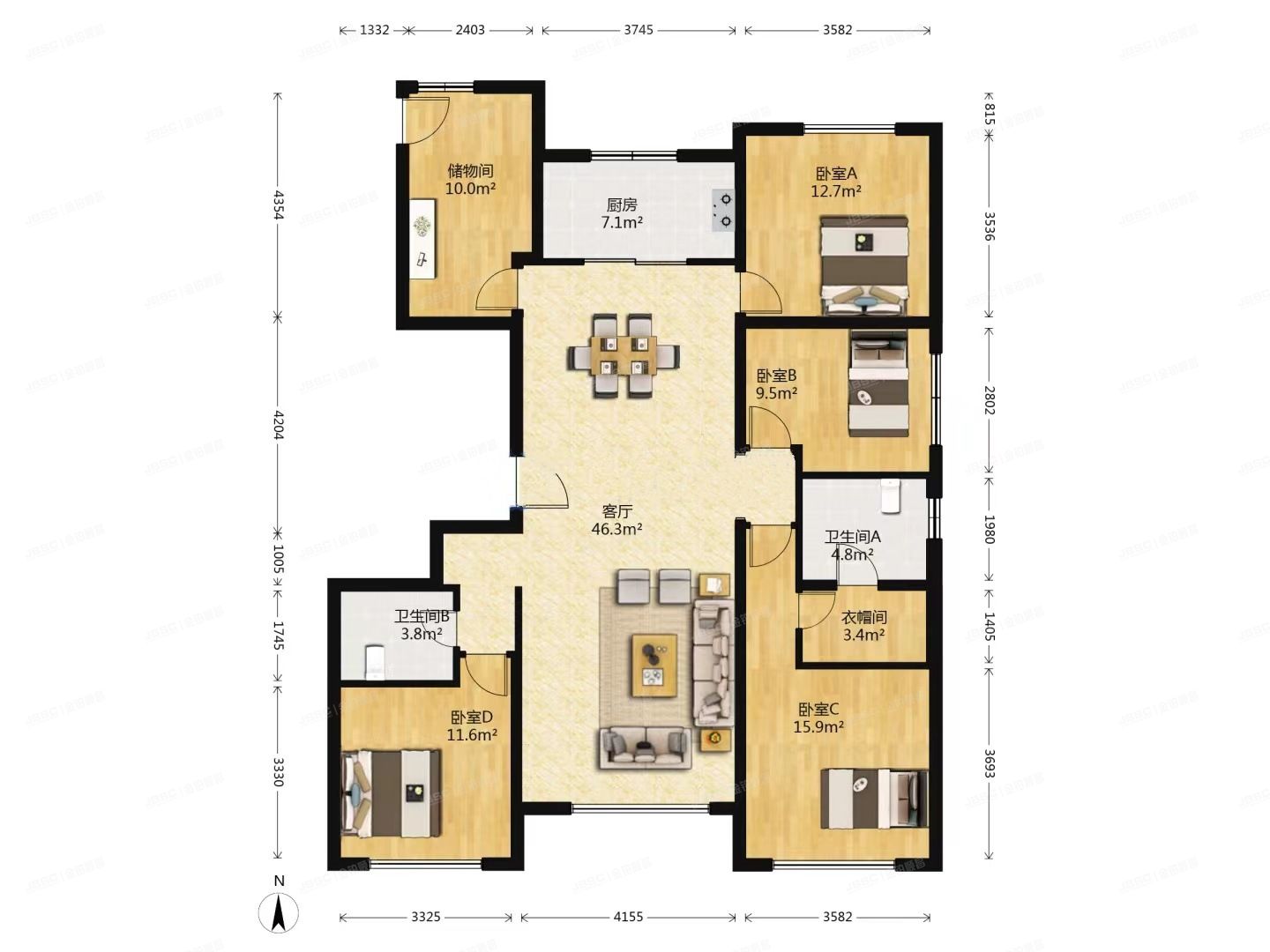 朝阳区 保利中央公园七区3号楼2单元22层2201号
