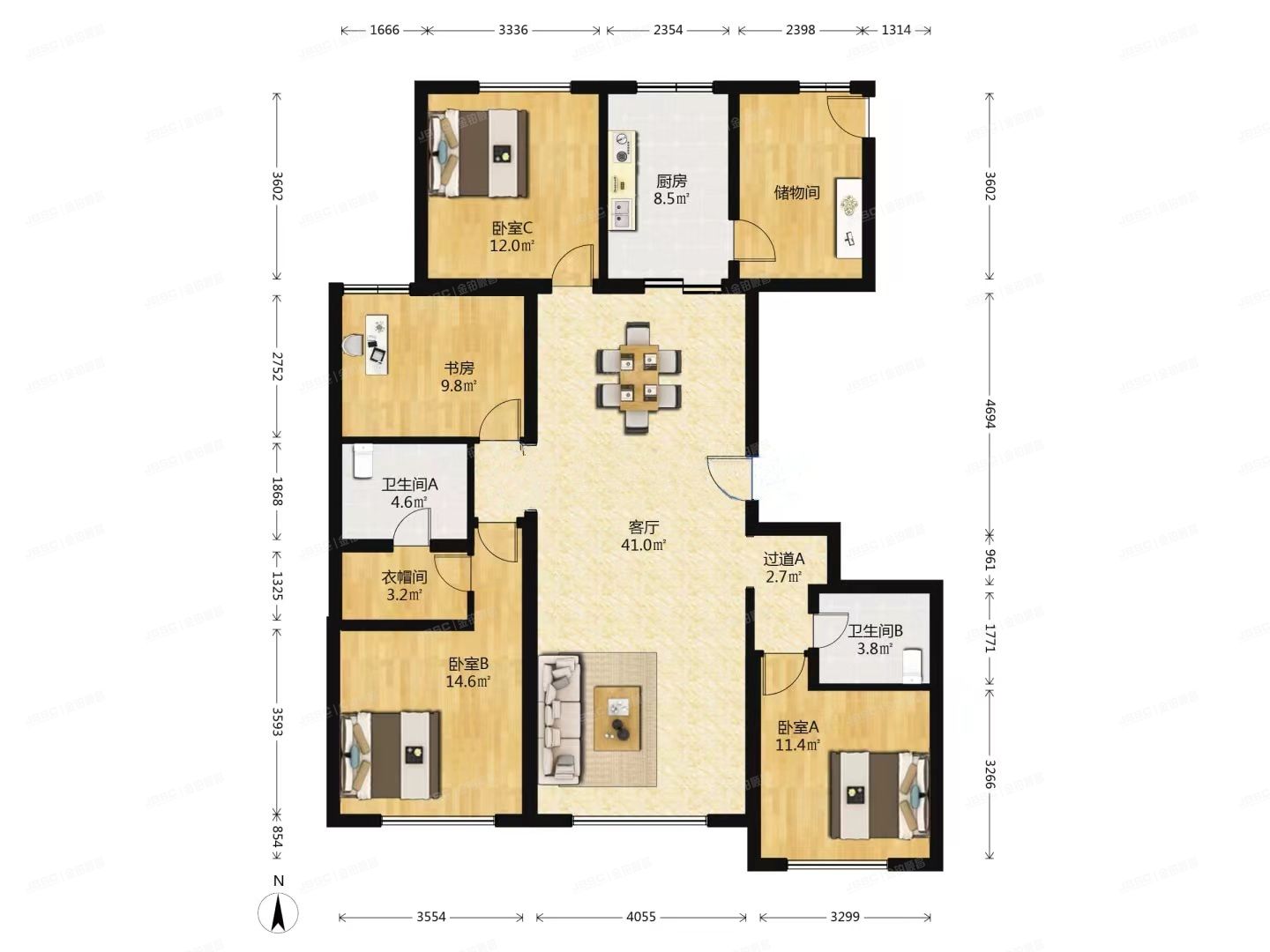 朝阳区 保利中央公园七区3号楼2单元22层2202号