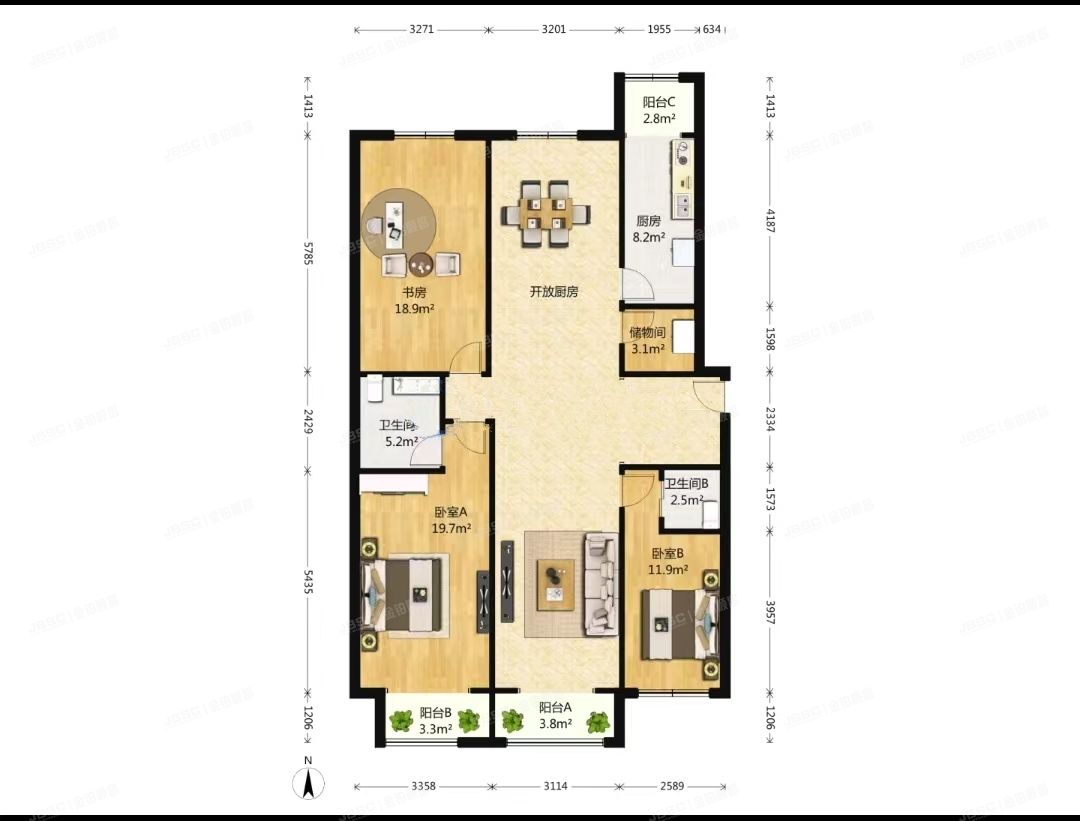 海淀区 紫金长安18号楼2单元1101+车位