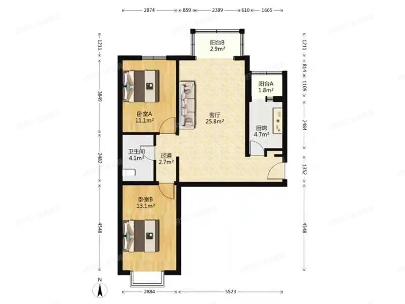 房山区 瑞雪春堂二里32号3层1单元305
